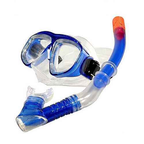 S&H Swimming Goggles with Snorkel Set - Blue