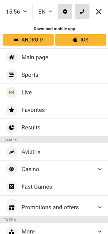 Screenshots of the Official Melbet Application 2